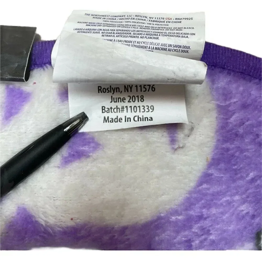 Disney Nightmare Before Christmas TNBC Purple Jack Oogie Plush Blanket 49